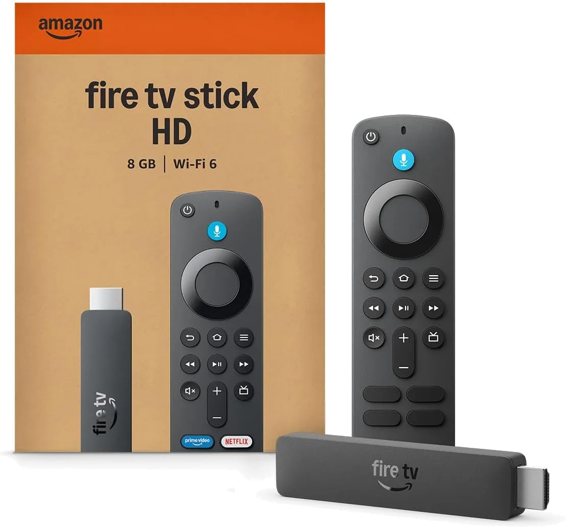 Amazon Fire TV Stick HD (modelo mais recente), Controle Remoto por Voz com Alexa, alimentado pela TV